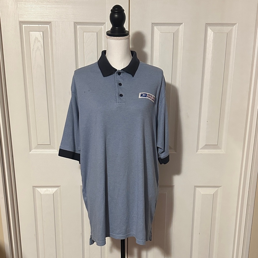 USPS Window Clerk Blue Polo Shirt Men’s 2XL